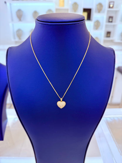 ❤️ CADENA CORAZÓN ORO 14K ❤️