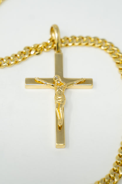 CHAIN AND MEDALLION SET  - CRUZ CRISTO