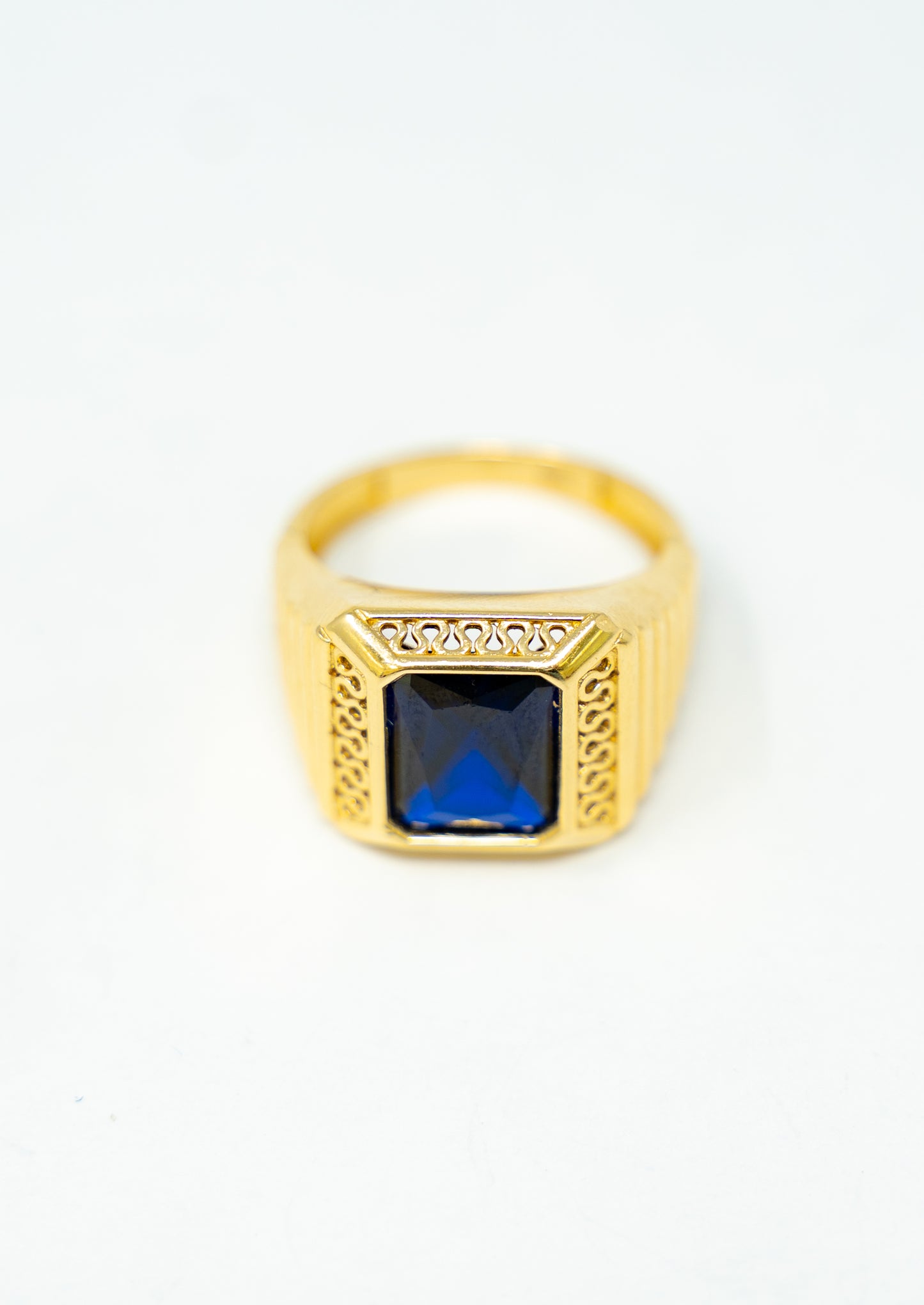 MEN'S RING  - SQUARE BLUE