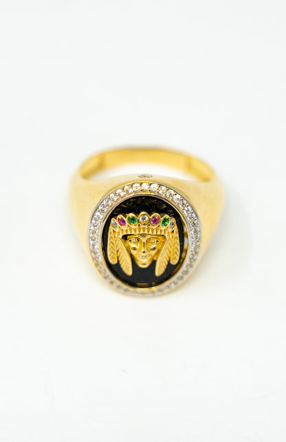 MEN'S RING- INDIAN BLACK BACKGROUND