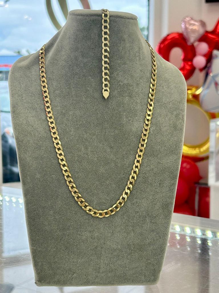 💎SET CADENA Y MANILLA ITALIANA ORO 14K