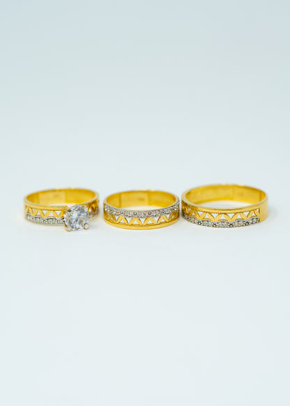 WOMEN’S RINGS - WHITE STONE THREESOME