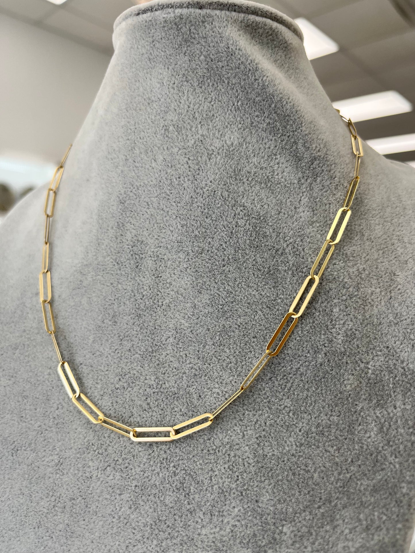 GARGANTILLA ORO 14K ❤️ 14K GOLD NECKLACE PAPER CLIP