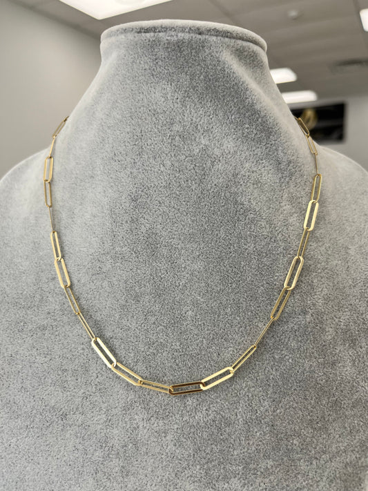 GARGANTILLA ORO 14K ❤️ 14K GOLD NECKLACE PAPER CLIP