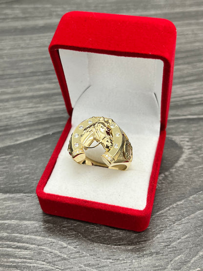 💍ANILLO CABALLO ORO 14K