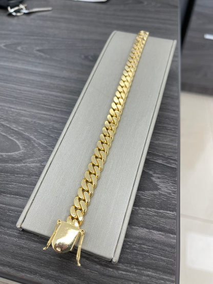 MANILLA CUBAN LINK SOLIDA ORO 14K / SOLID CUBAN LINK BRACELET 14K GOLD