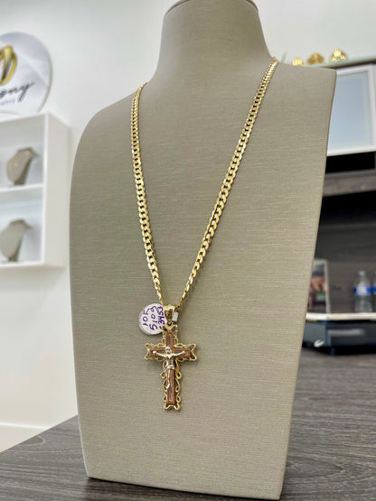 🇮🇹💎 SET CADENA CRISTO ORO 14K