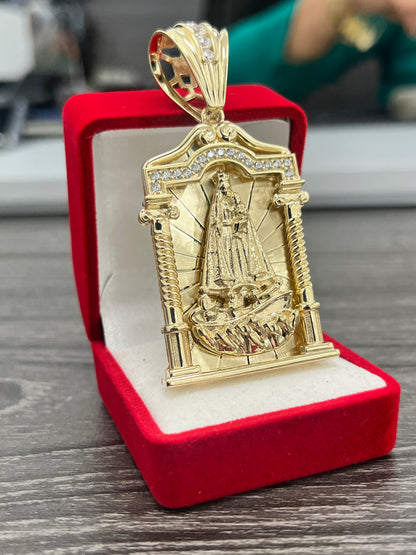 🇨🇺DIJE VIRGEN de la Caridad del Cobre 3D ORO 14K