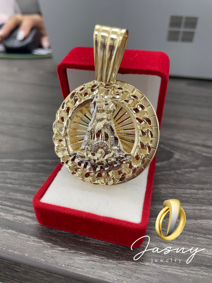 🇮🇹💎 MEDALLA VIRGEN 3D ORO 10K **NEW**