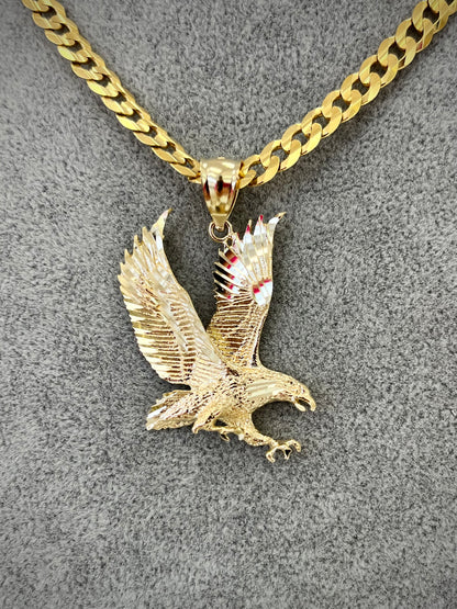 SET ORO 14K CADENA + DIJE ÁGUILA