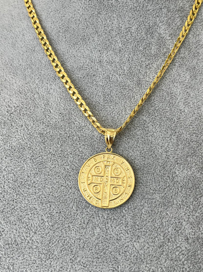 🙏MEDALLA SAN BENITO ORO 14K🙏