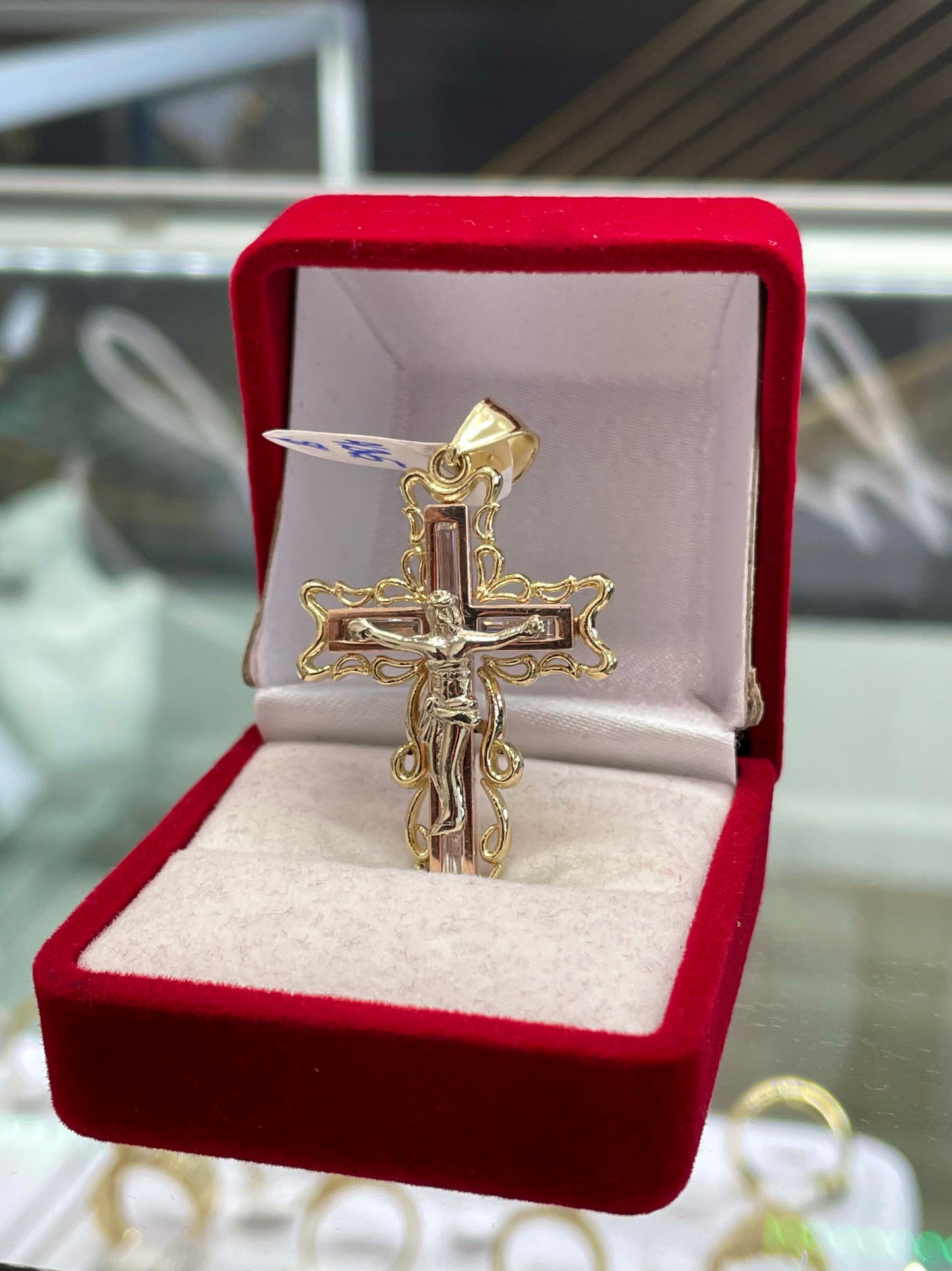 💎🇮🇹 MEDALLA CRISTO ORO 14K