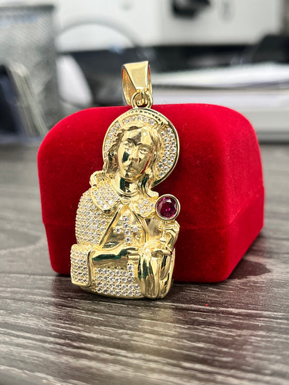 🇨🇺DIJE SANTA BARBARA 3D ORO 14K