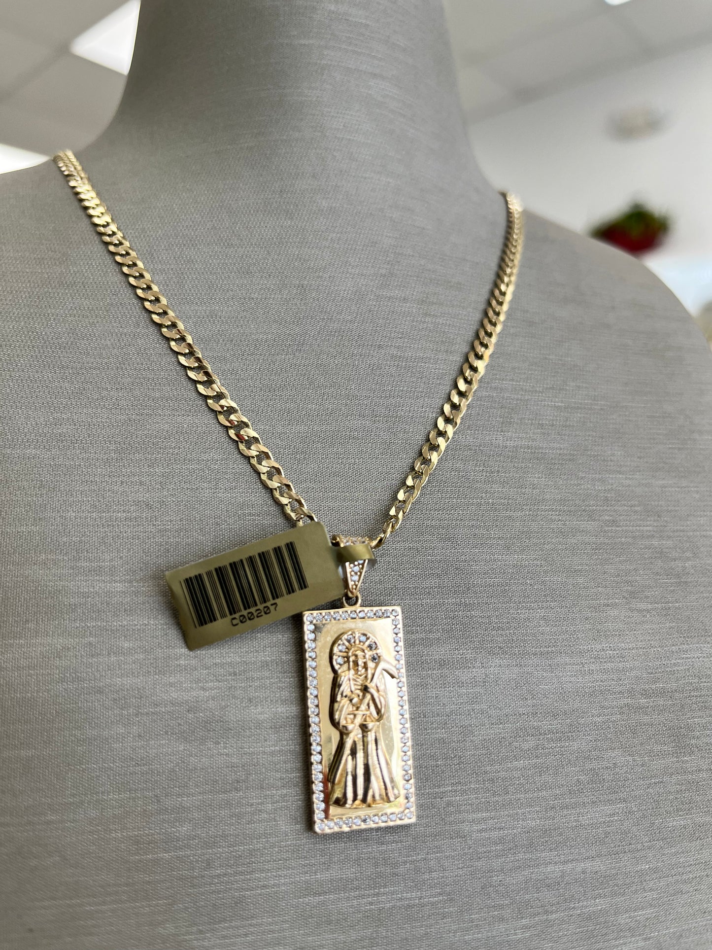 ✨CHAIN + PENDANT  SANTA MUERTE GOLD  14K