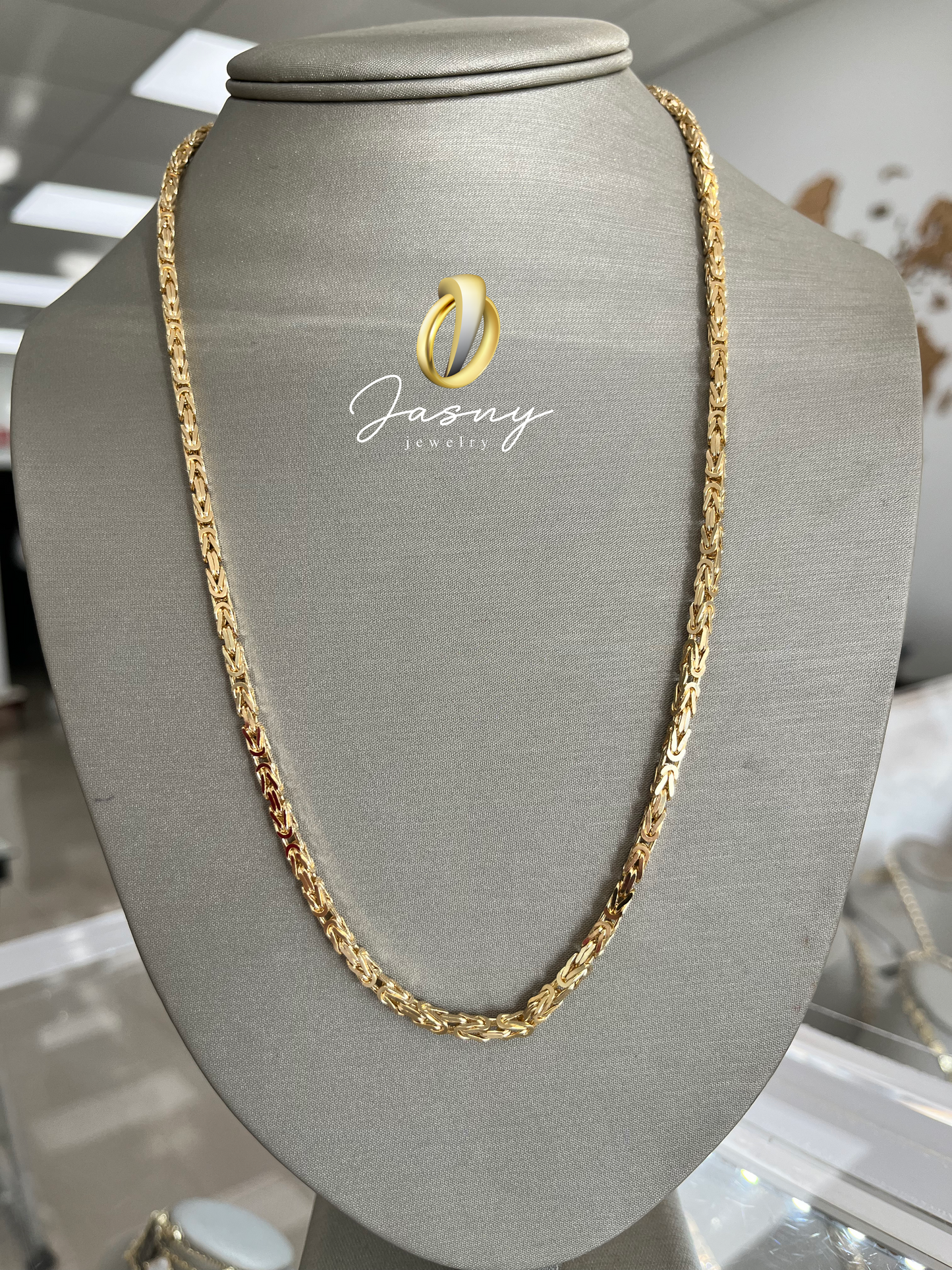 ✨CADENA BYZANTINE SÓLIDA ORO 14K ✨ 14K Gold Chain -Solid Byzantine Chain ✨