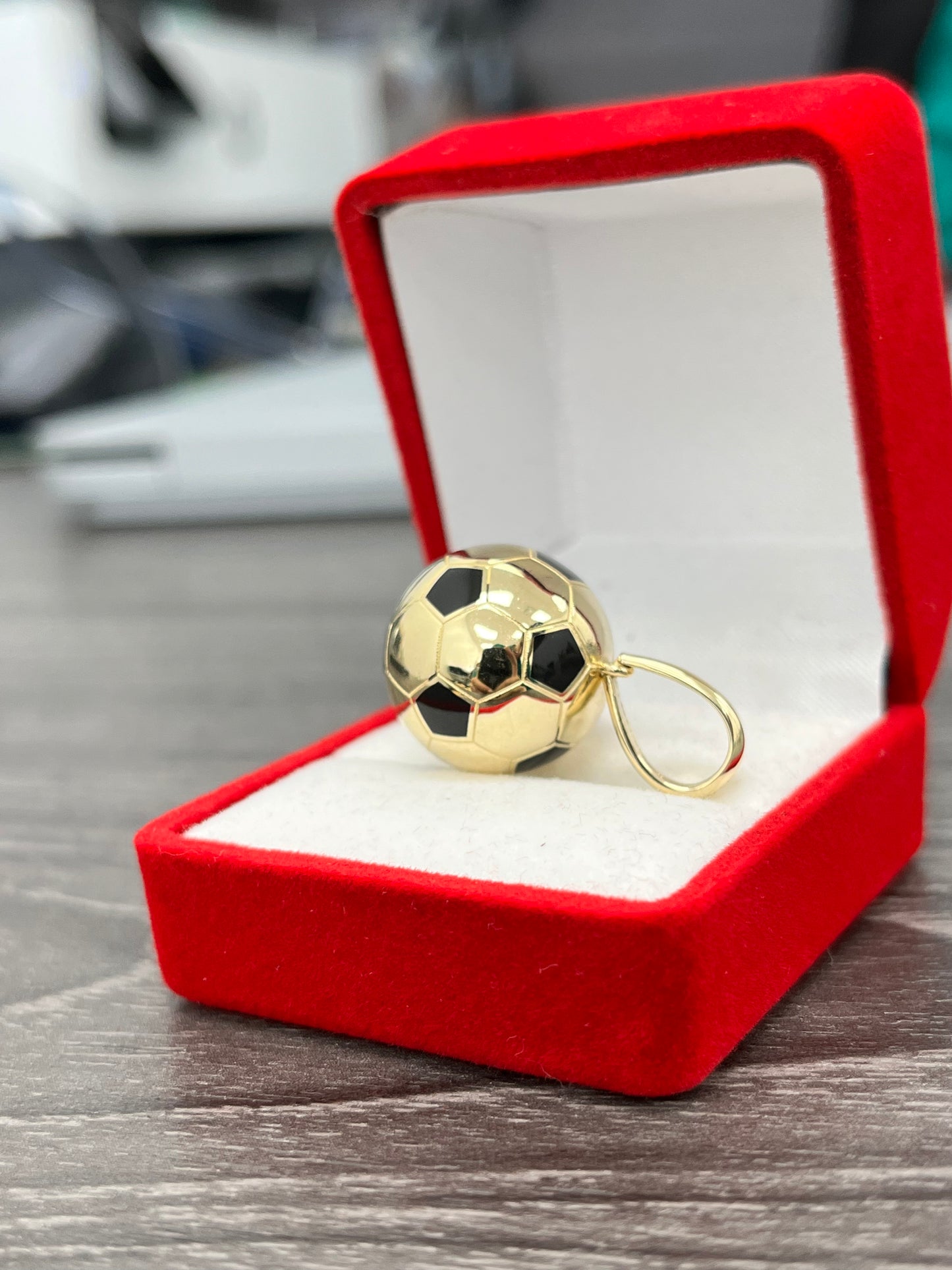 ⚽️DIJE PELOTA DE FÚTBOL ORO 14K