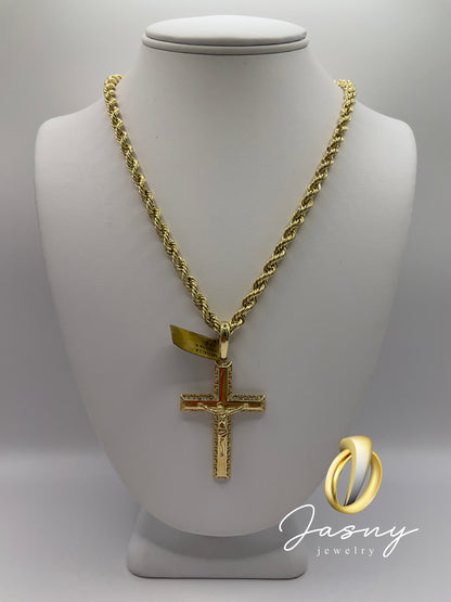 🇮🇹💎 CADENA CRISTO ORO 14K **NEW**