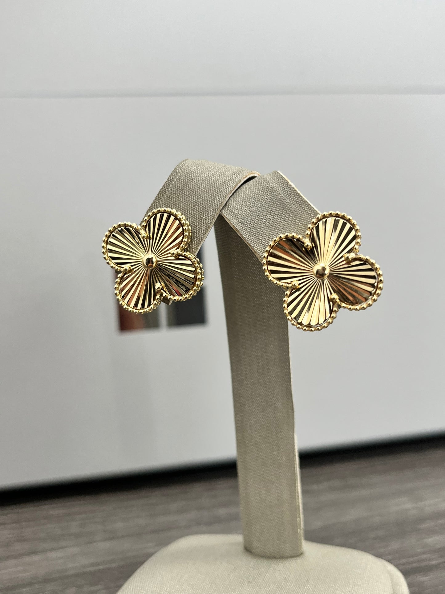 🍀ARETES TRÉBOL ORO 14K / 14k GOLD EARRINGS