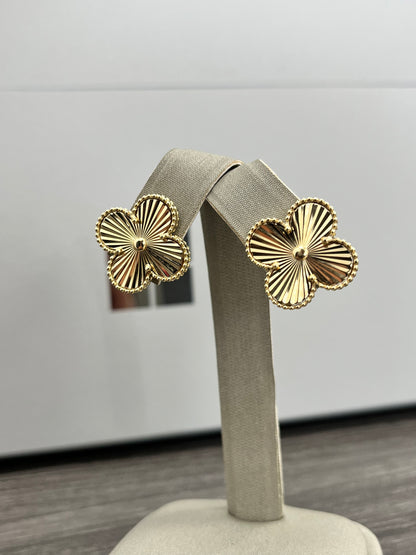 🍀ARETES TRÉBOL ORO 14K / 14k GOLD EARRINGS