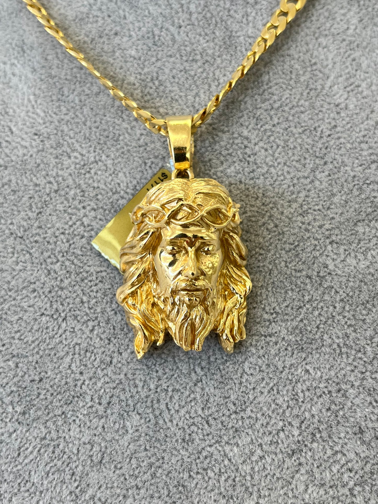 DIJE CARA DE CRISTO ORO 14K