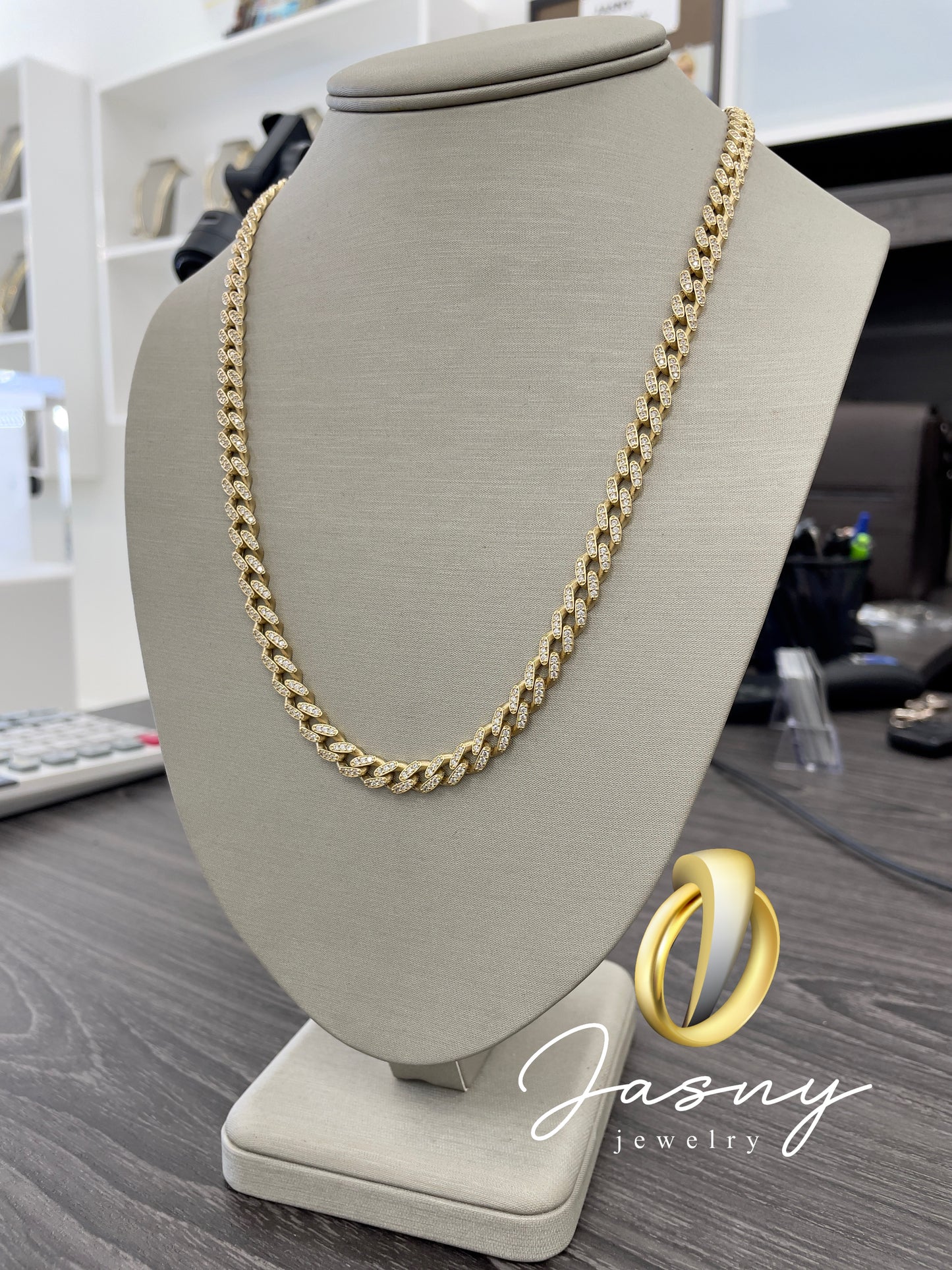 💎🇮🇹 CADENA MONACO ZIRCONIA ORO 14K