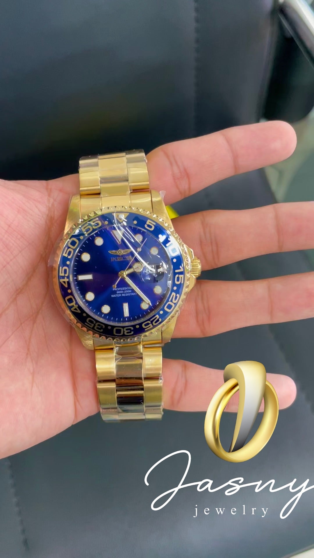 Invita Watch gold blue