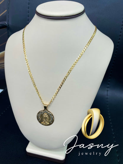 Set chain San Lazaro gold 14k