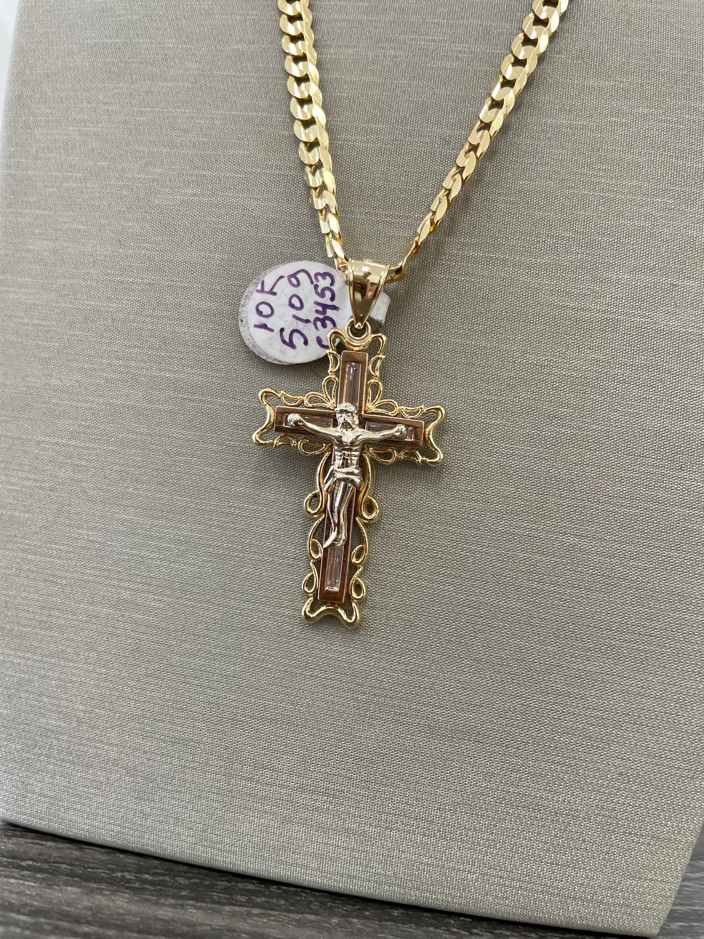 🇮🇹💎 SET CADENA CRISTO ORO 14K