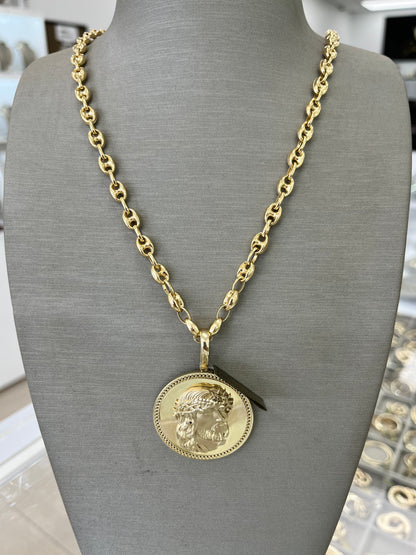 ✨CADENA GUCCI + MEDALLA CRISTO ORO 14K