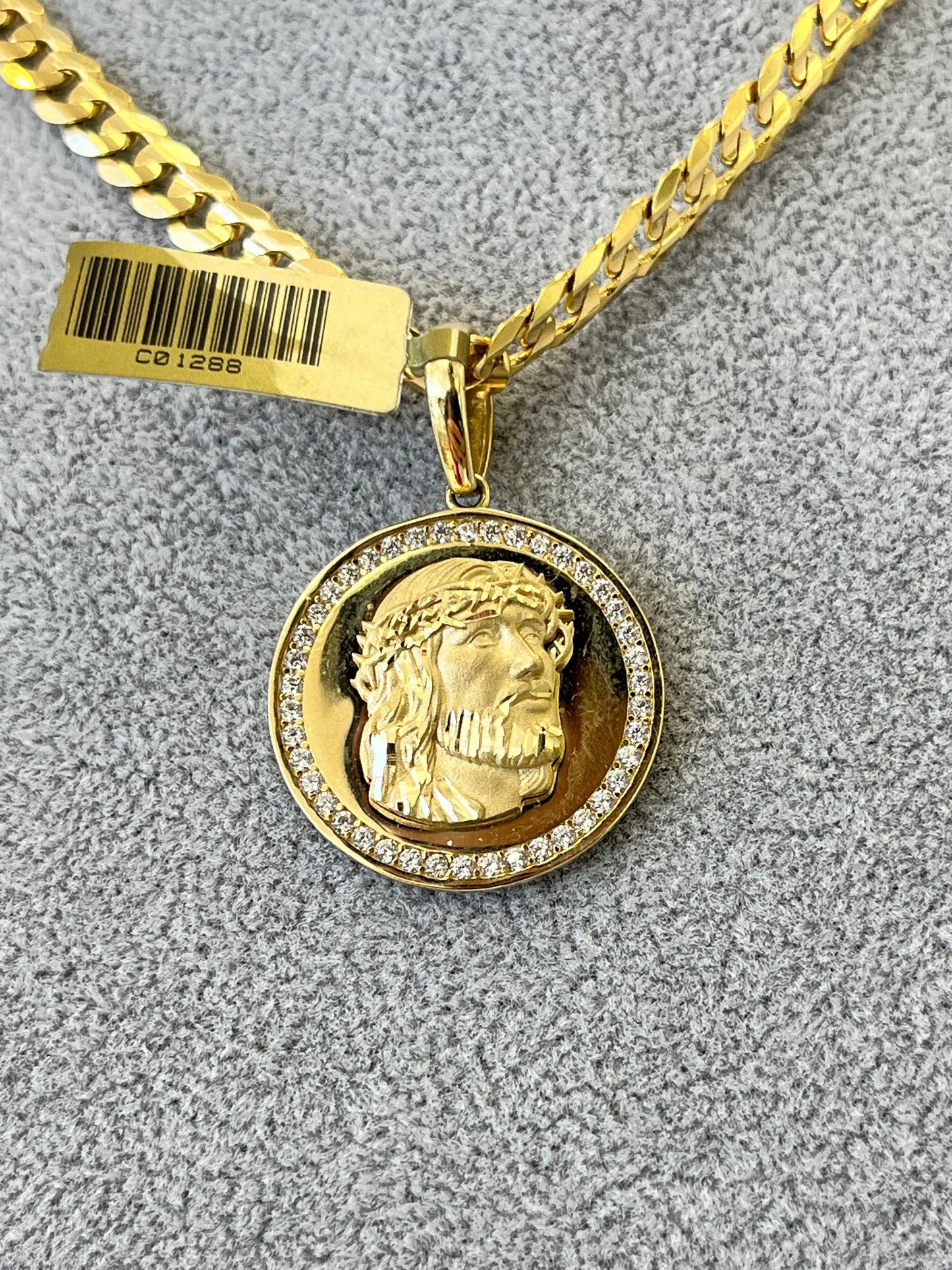 MEDALLA CRISTO ORO 14K