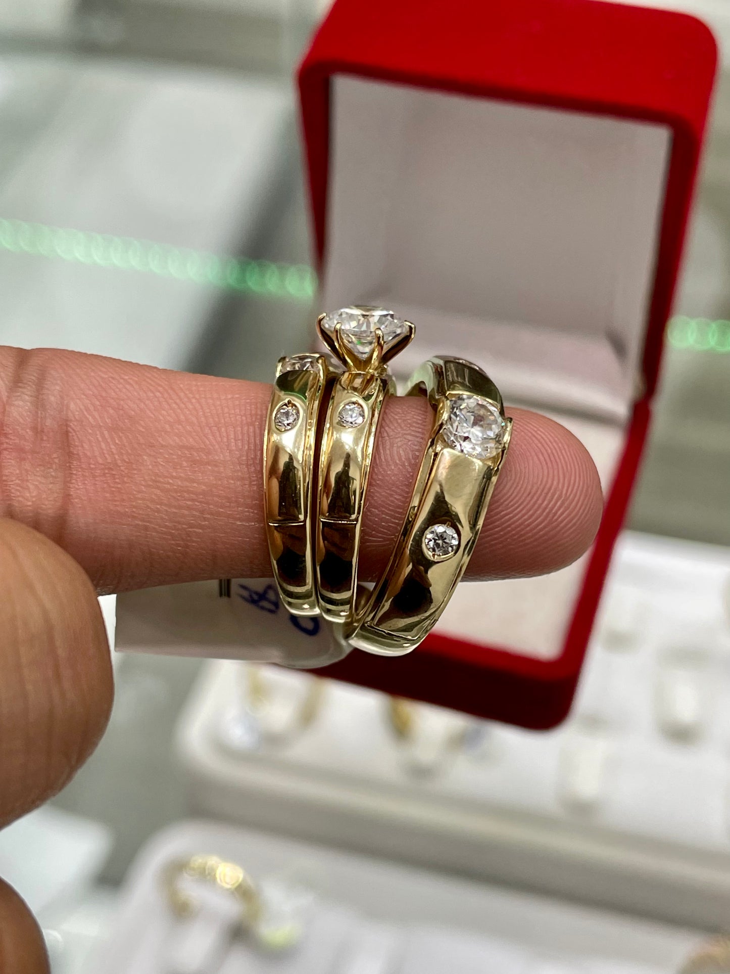 💍TRÍO ANILLOS ORO 14K