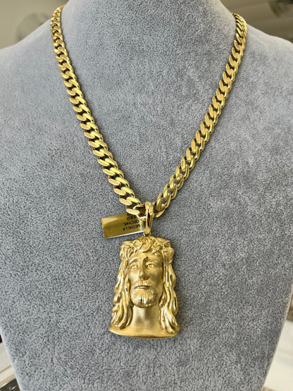 ✨DIJE CARA DE CRISTO ORO 14K