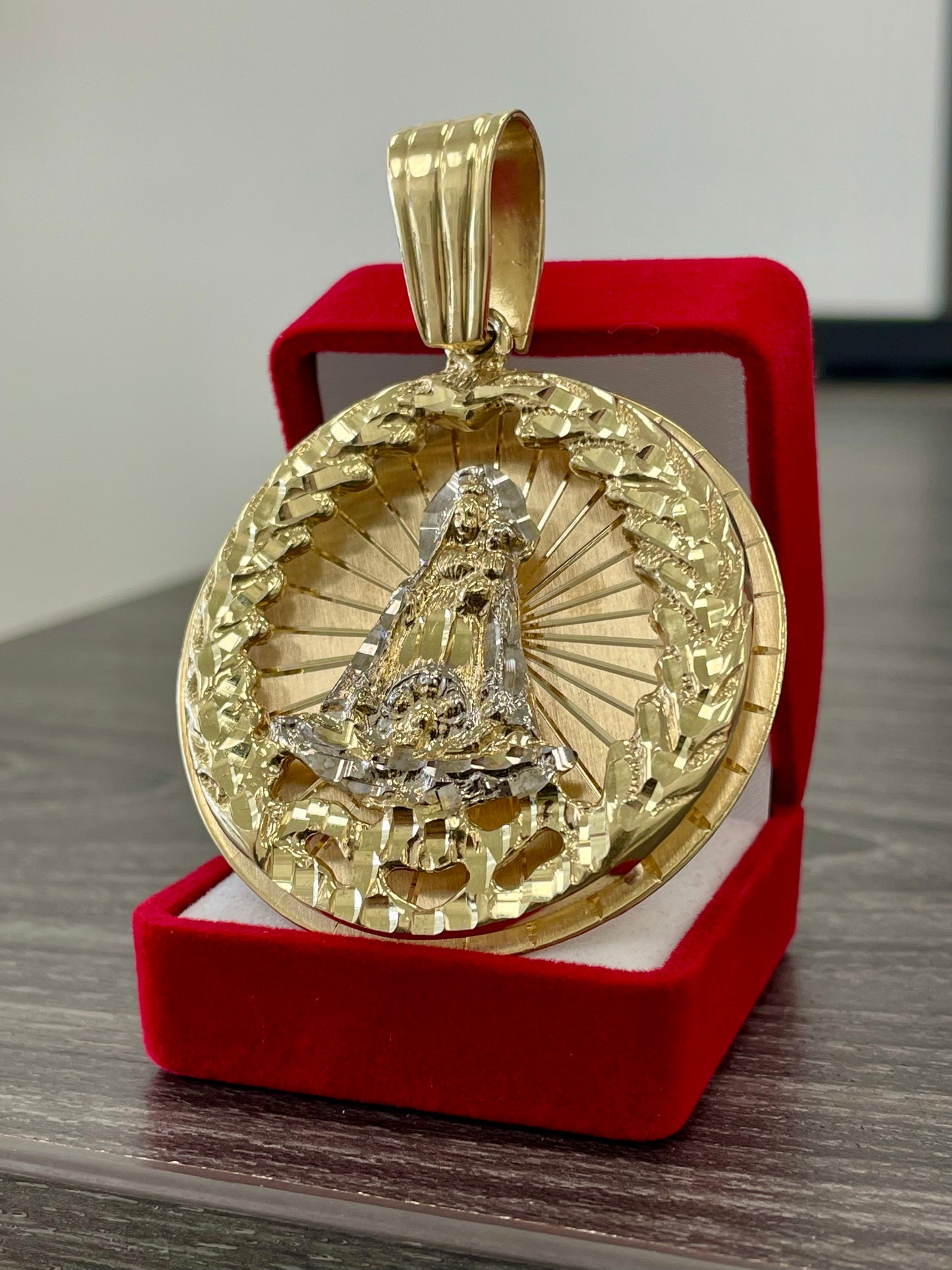 💎🇮🇹 MEDALLA VIRGEN DE COROMOTO 3D ORO 10K