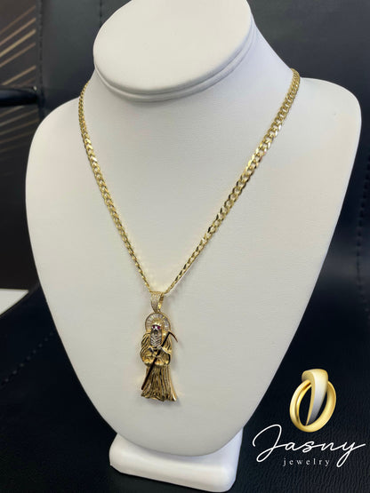 Cadena de la Santa Muerte ORO 14K