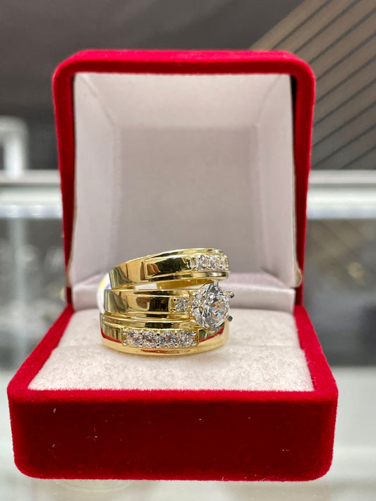 💍💍💍 TRÍO ANILLO ORO 10K