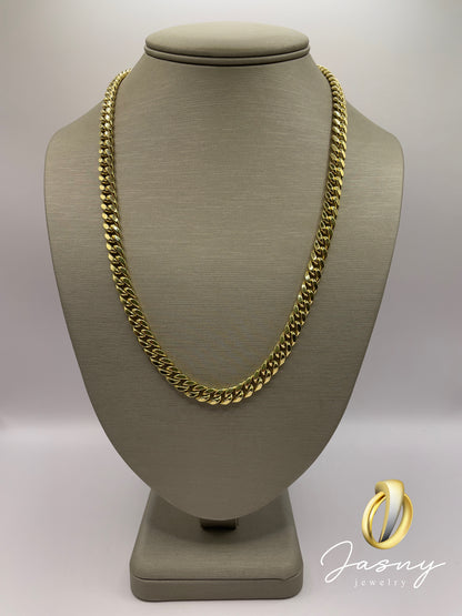 🇮🇹💎 CADENA CUBAN LINK HUECA ORO 14K  **NEW**