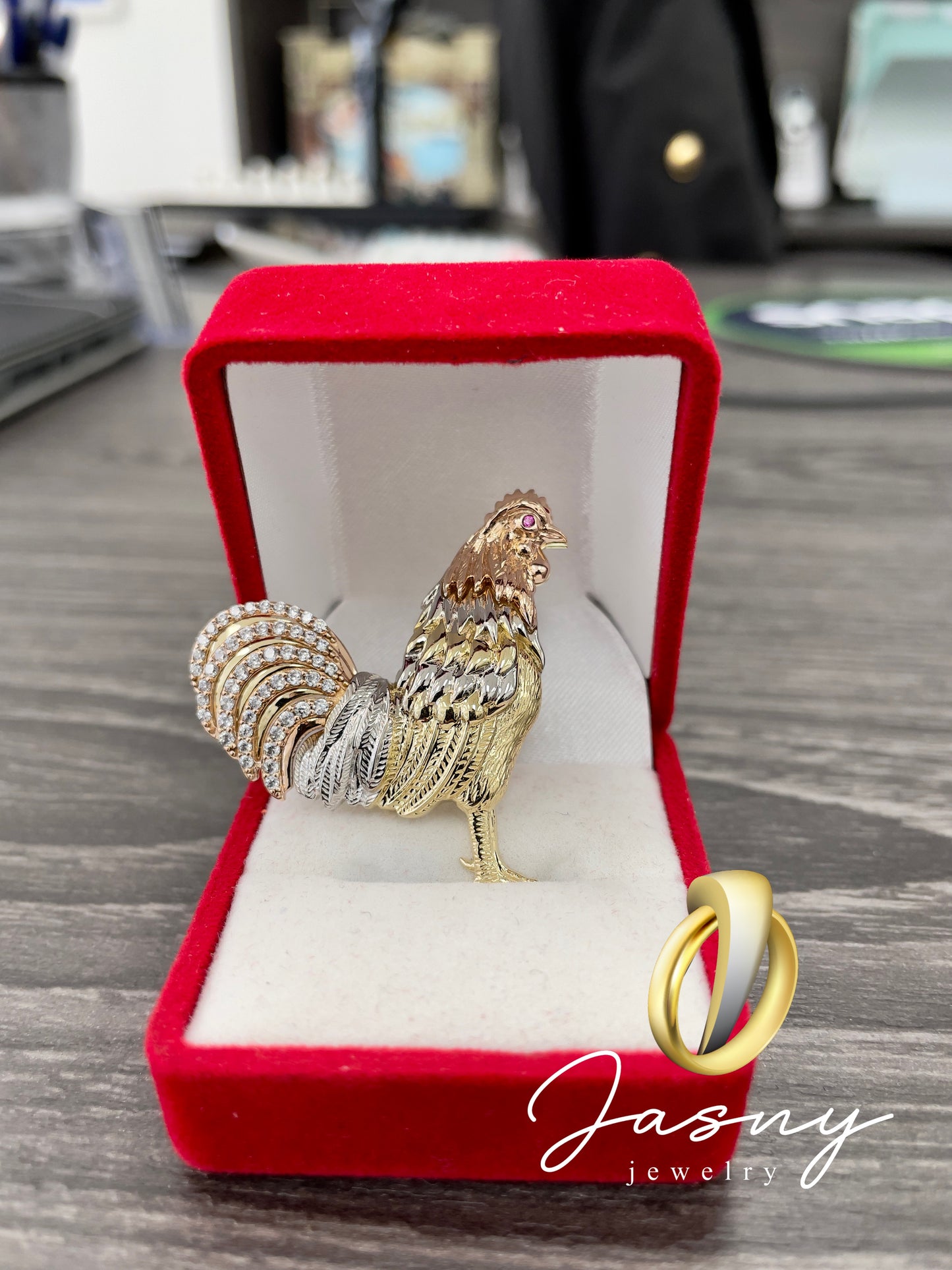 🇮🇹💎 MEDALLA DE GALLO ORO 14K