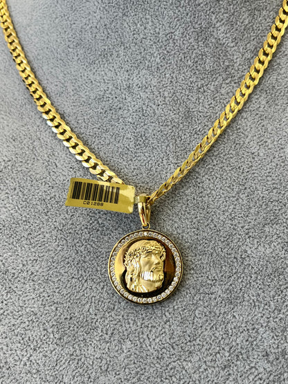 MEDALLA CRISTO ORO 14K