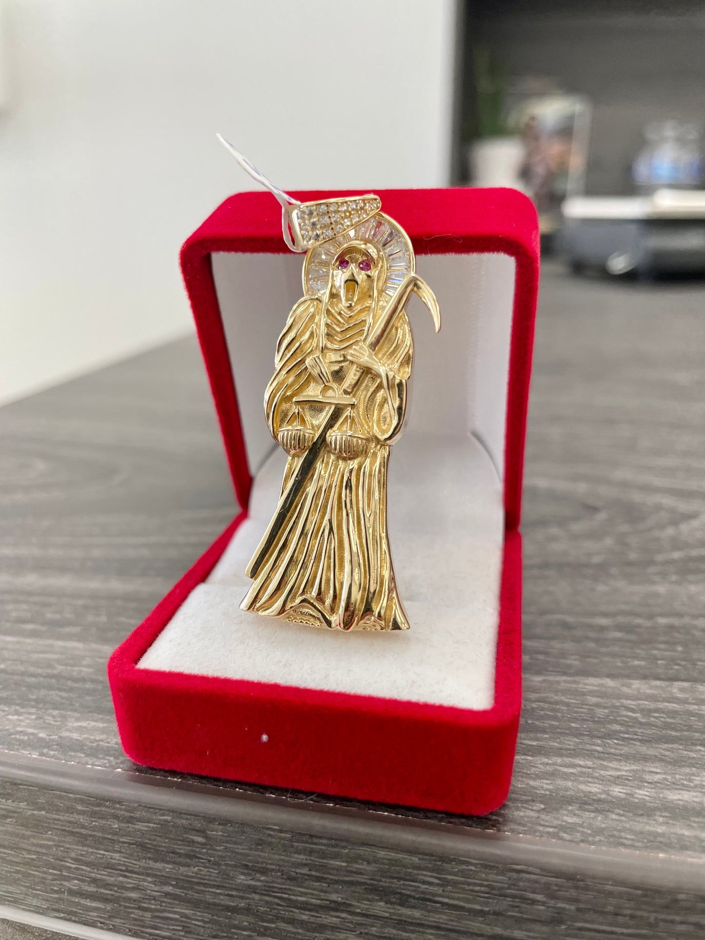 💎🇮🇹 MEDALLA SANTA MUERTE ORO 14K