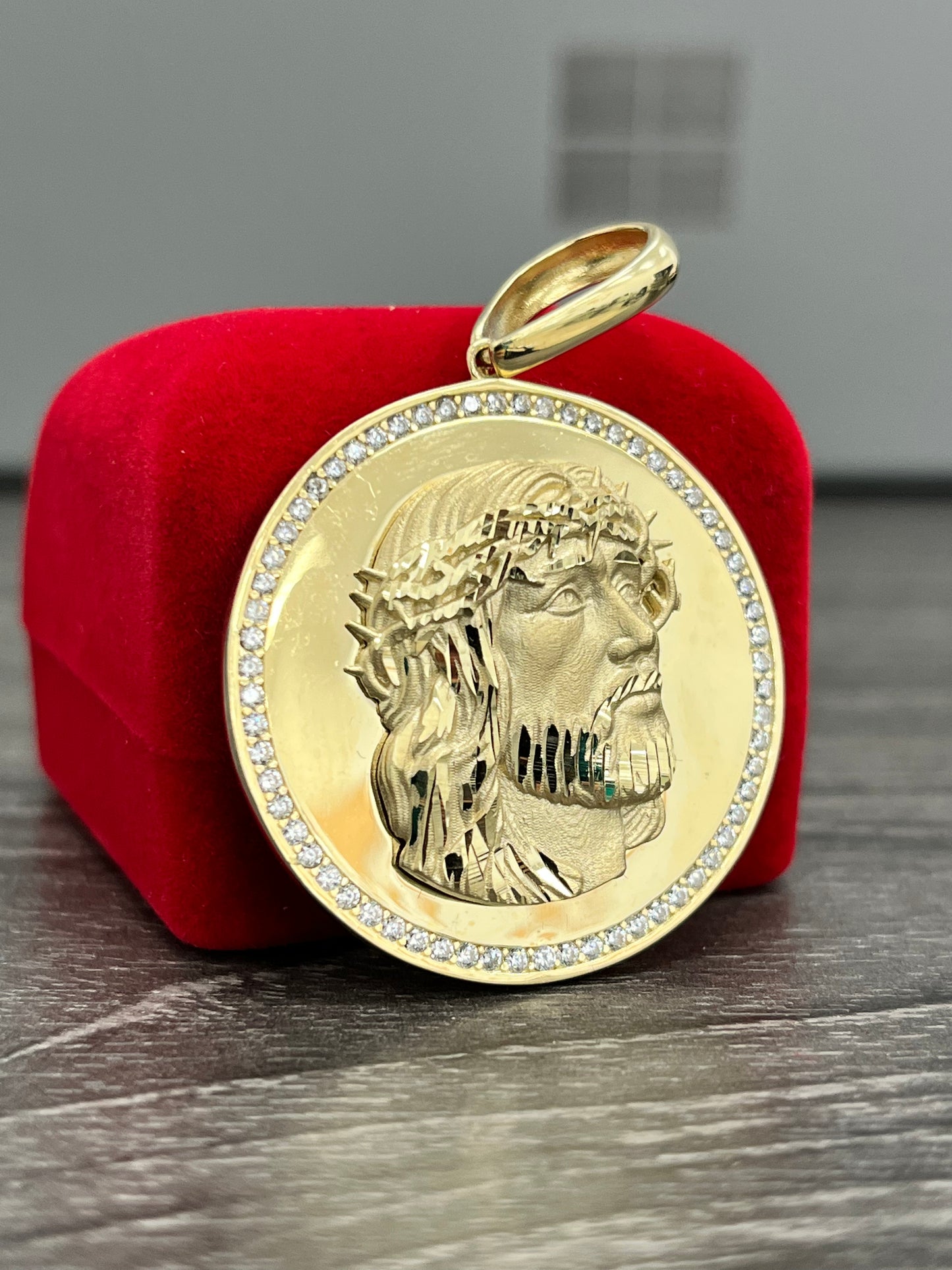 🇮🇹 MEDALLA CARA DE CRISTO ORO 14K