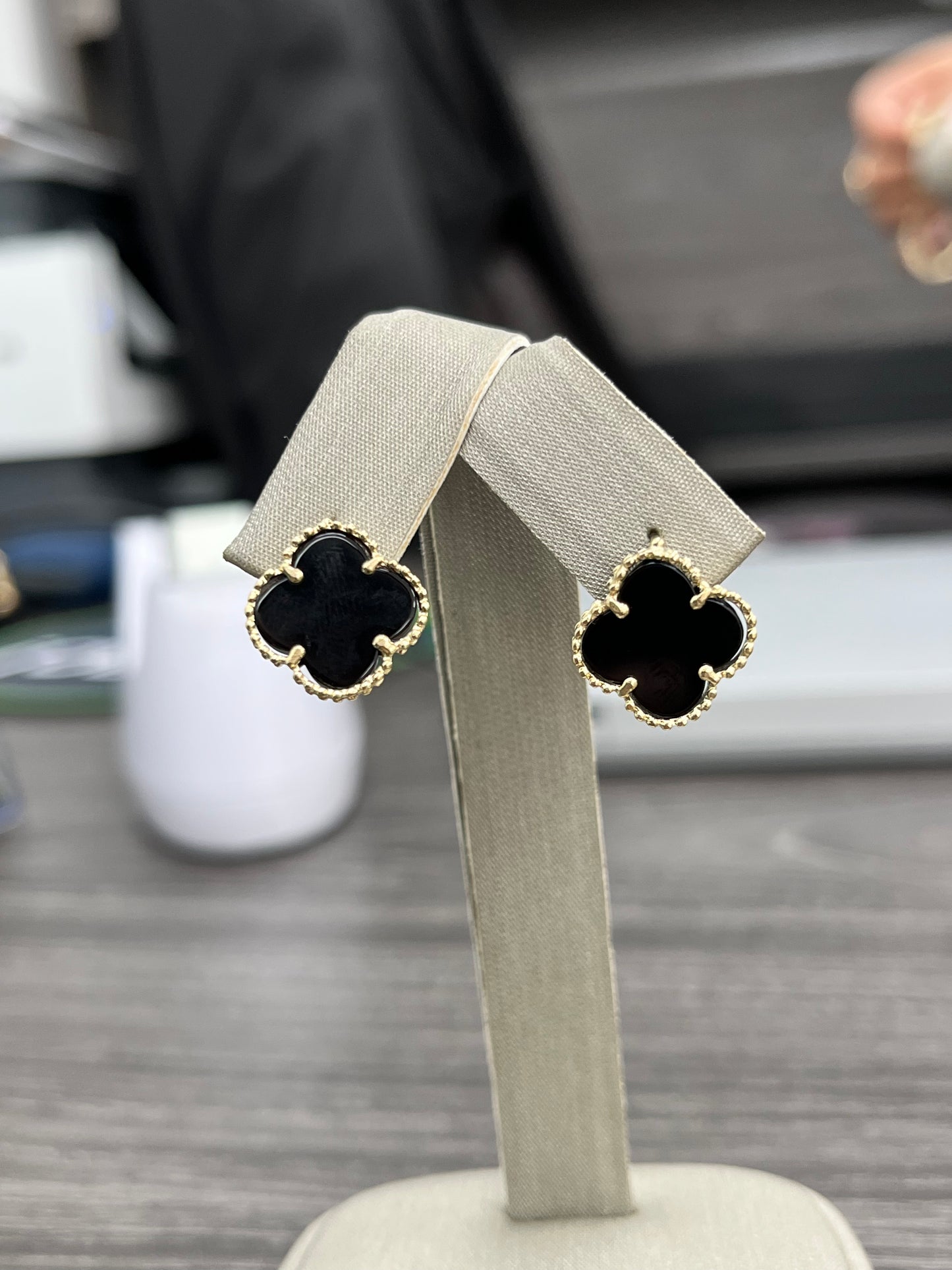 🍀ARETES LUCKY CLOVER ORO 14K