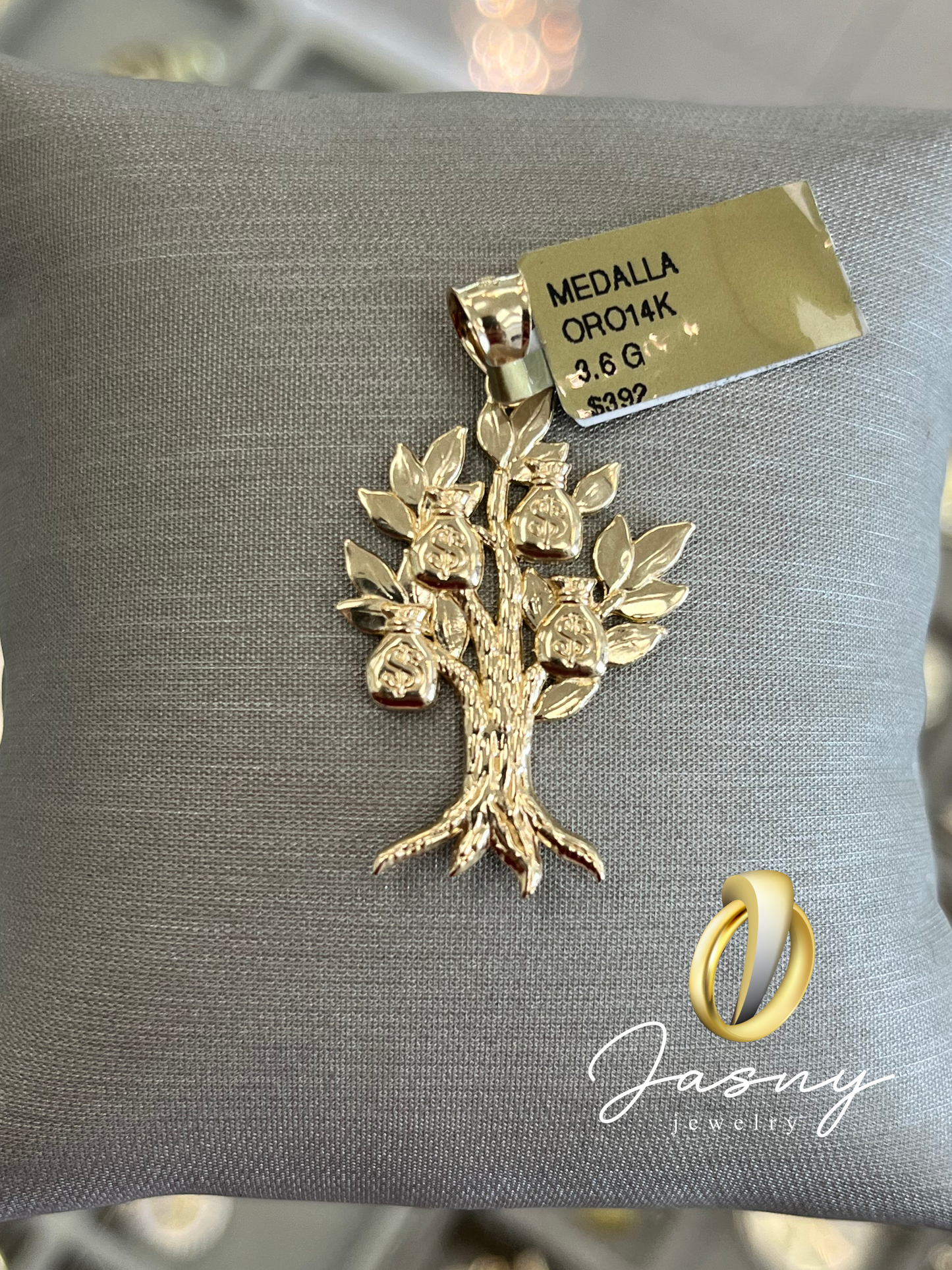 ✨DIJE ÁRBOL DEL DINERO ORO 14K