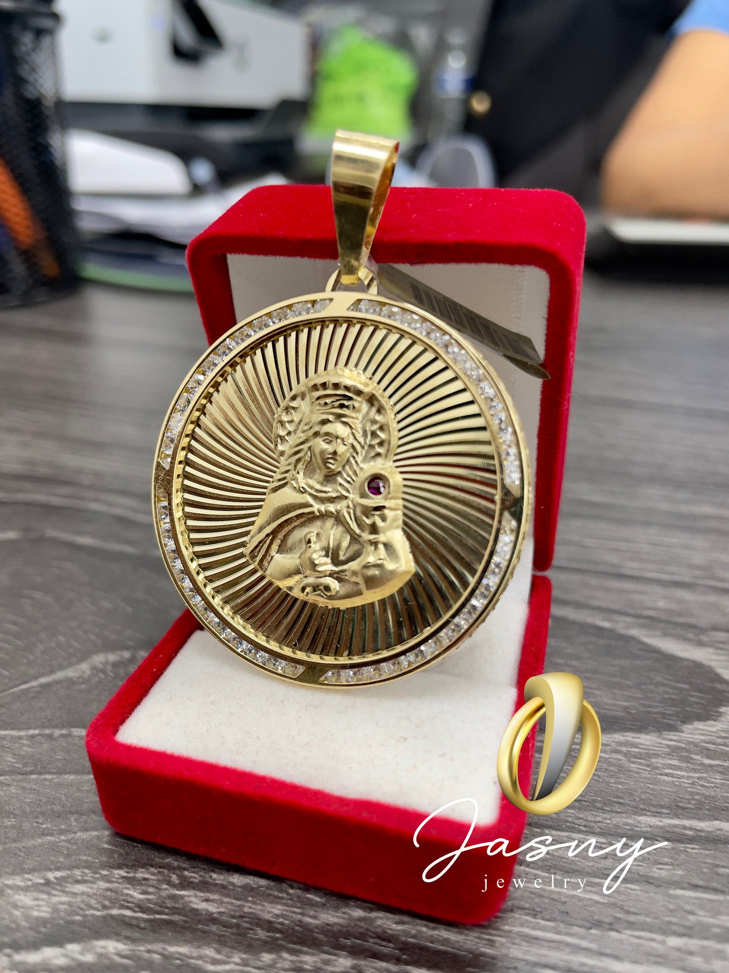 💎🇮🇹 MEDALLA VIRGEN ORO 14K