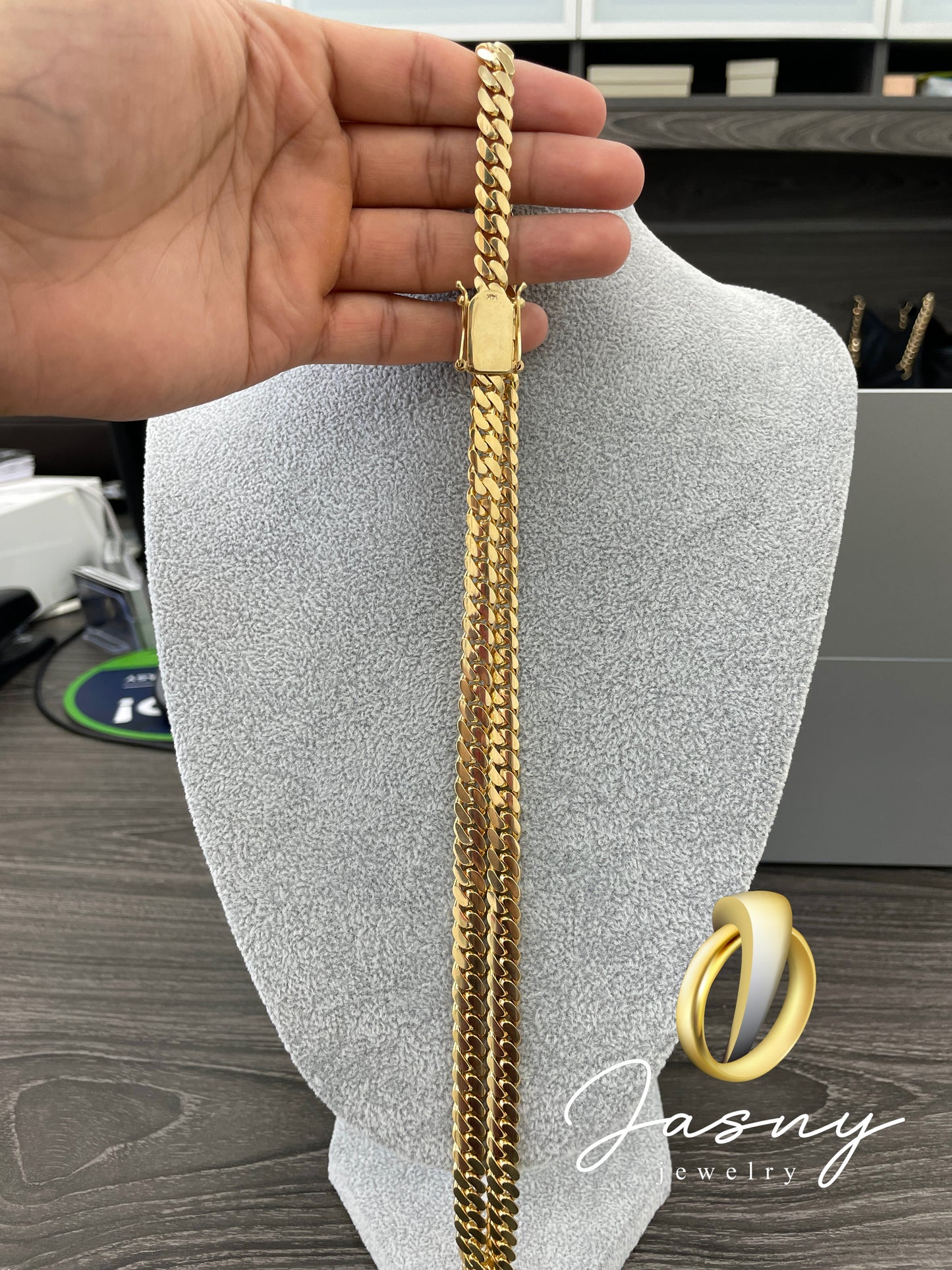 🇨🇺💎 CHAIN CUBAN SOLD GOLD 14K**NEW**