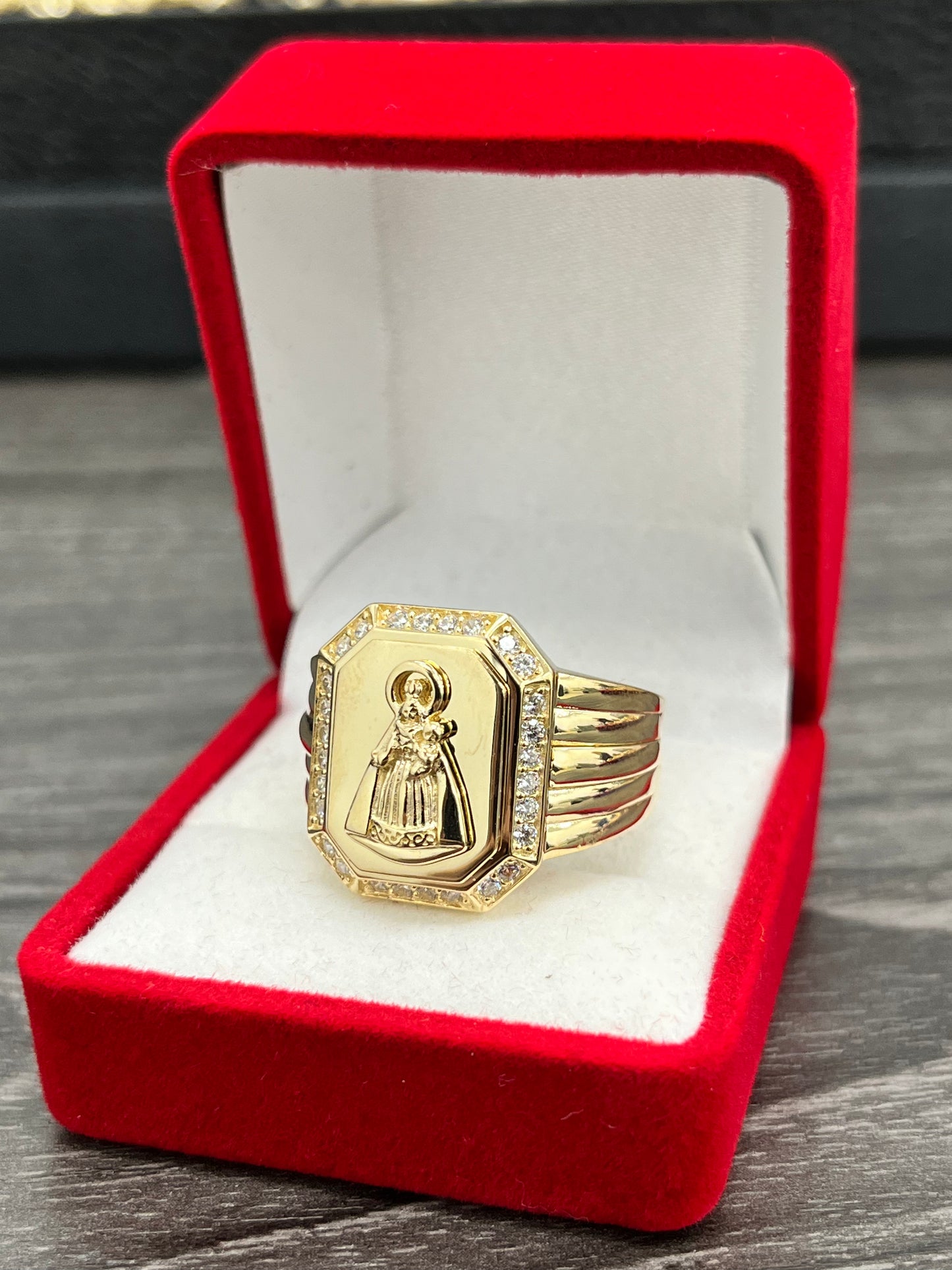 💍ANILLO de la Virgen de la Caridad del Cobre ORO 14K