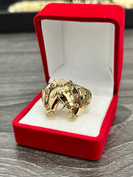 💍ANILLO CABALLO ORO 14K