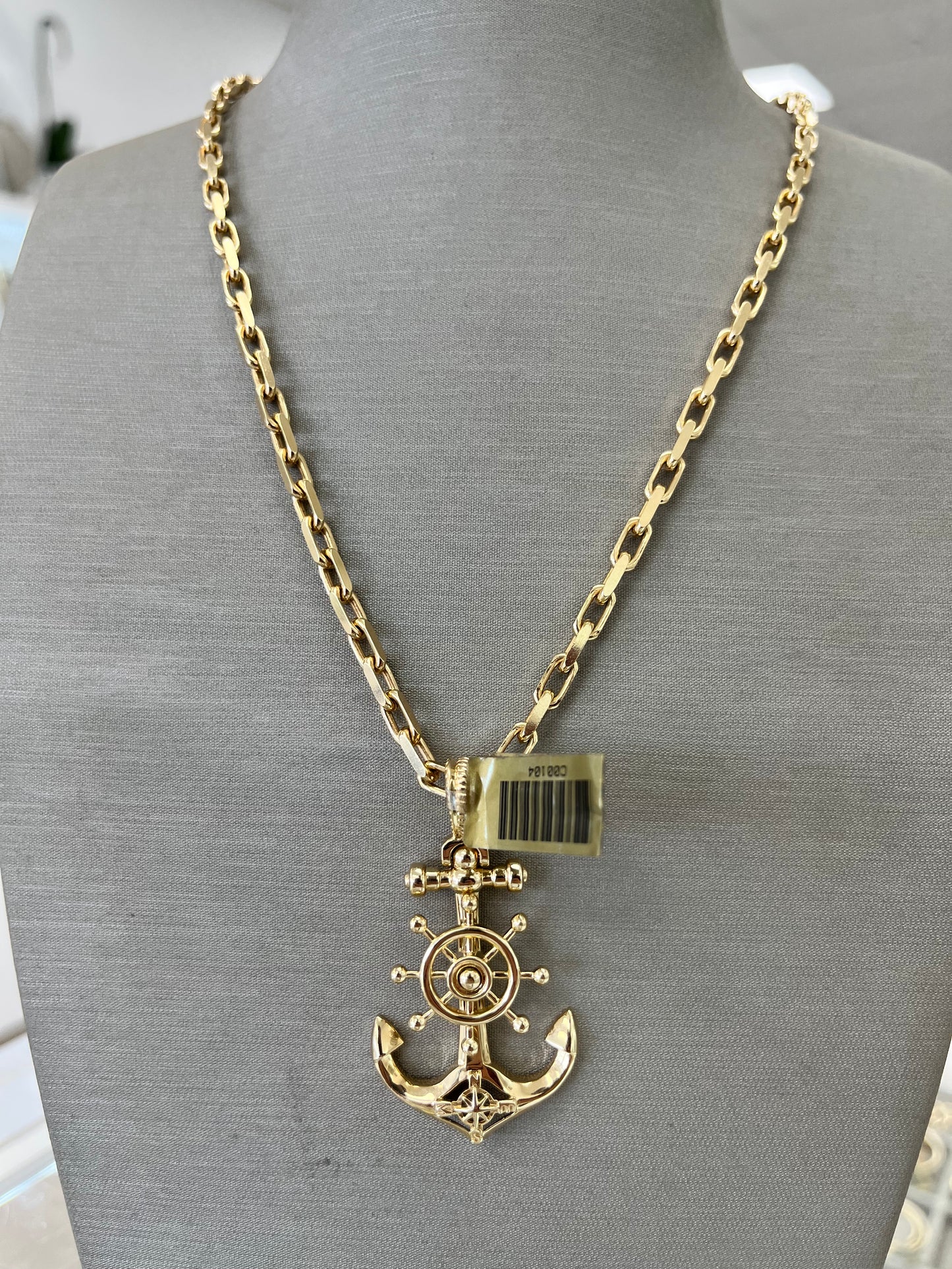 ⚓️ CADENA HERMÈS SOLIDA + ANCLA  ORO 14K