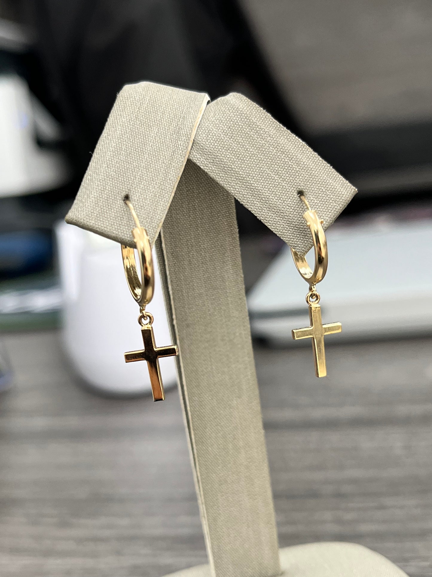 ✨ARETES CRUZ ORO 14K / 14k GOLD EARRINGS