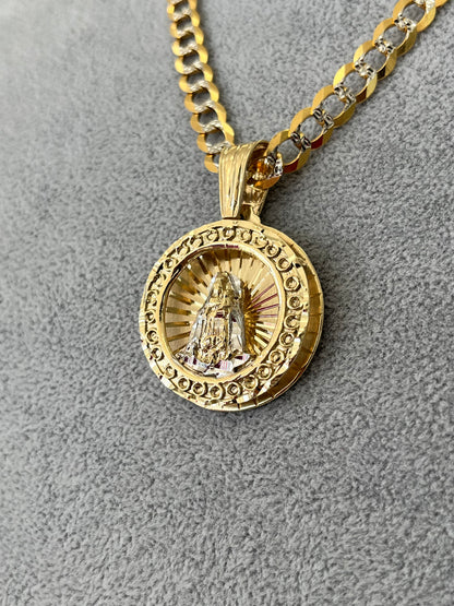 MEDALLA 3D VIRGEN DE LA CARIDAD ORO 10K / 10K GOLD VIRGIN 3D PENDANT