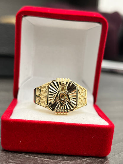 💍ANILLO SÍMBOLO MASÓN ORO 14K